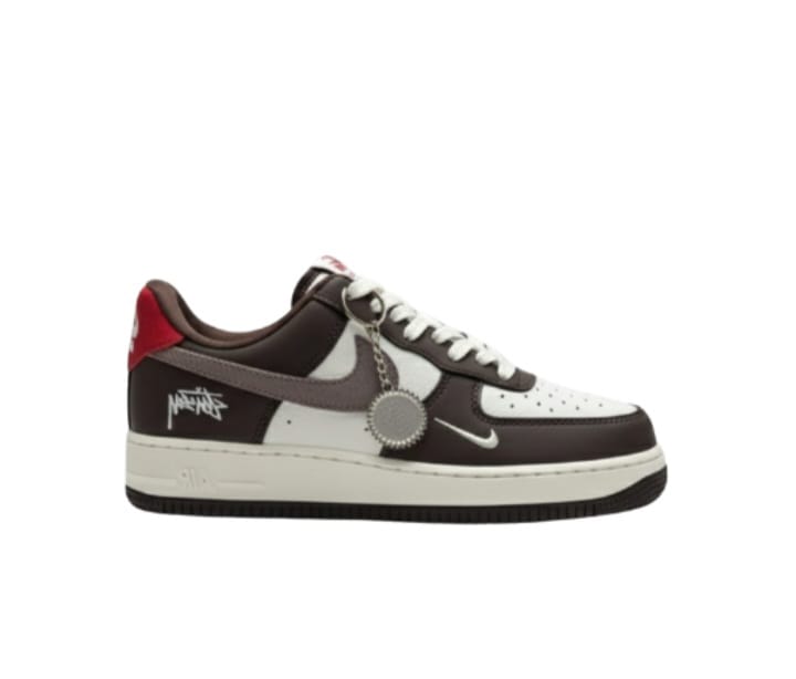  Nike Air Force 1 Low 'Monogram Black' with Chain Charm